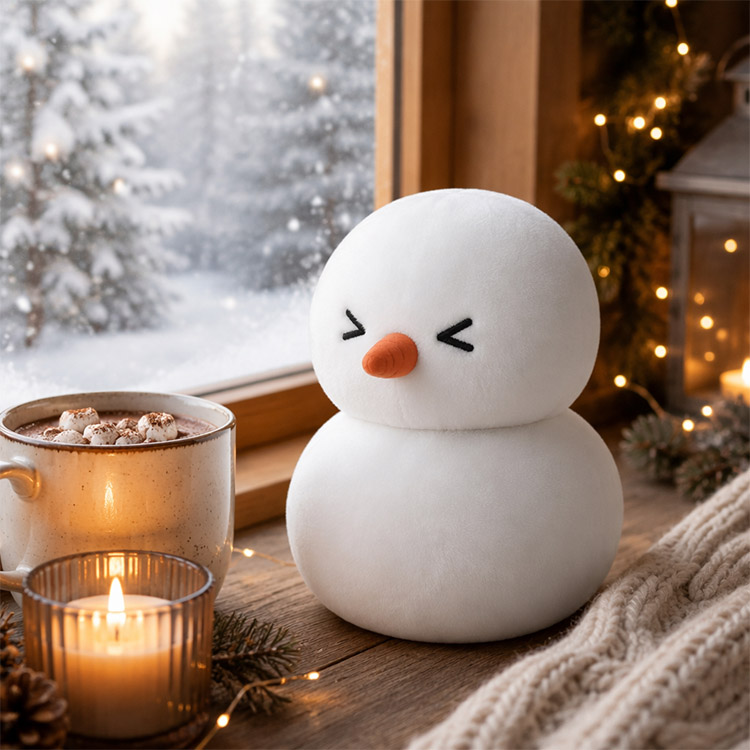 Jul snögubbe klibbig risboll plyschleksak