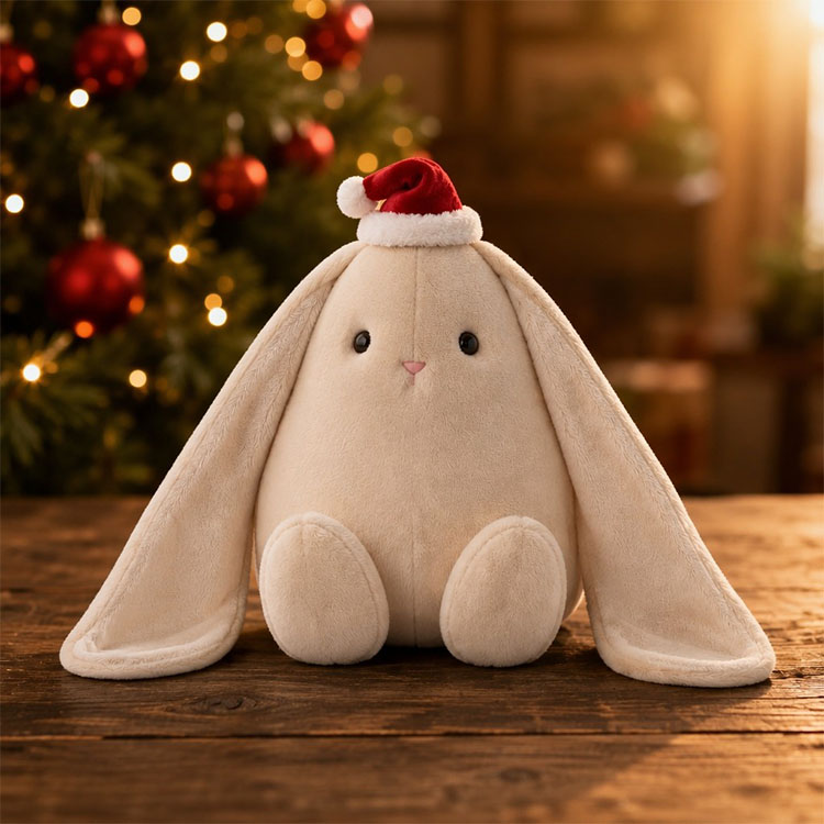 Christmas Teardrop Bunny Plysch