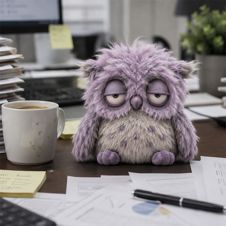 Grumpy Owl Plyschleksak