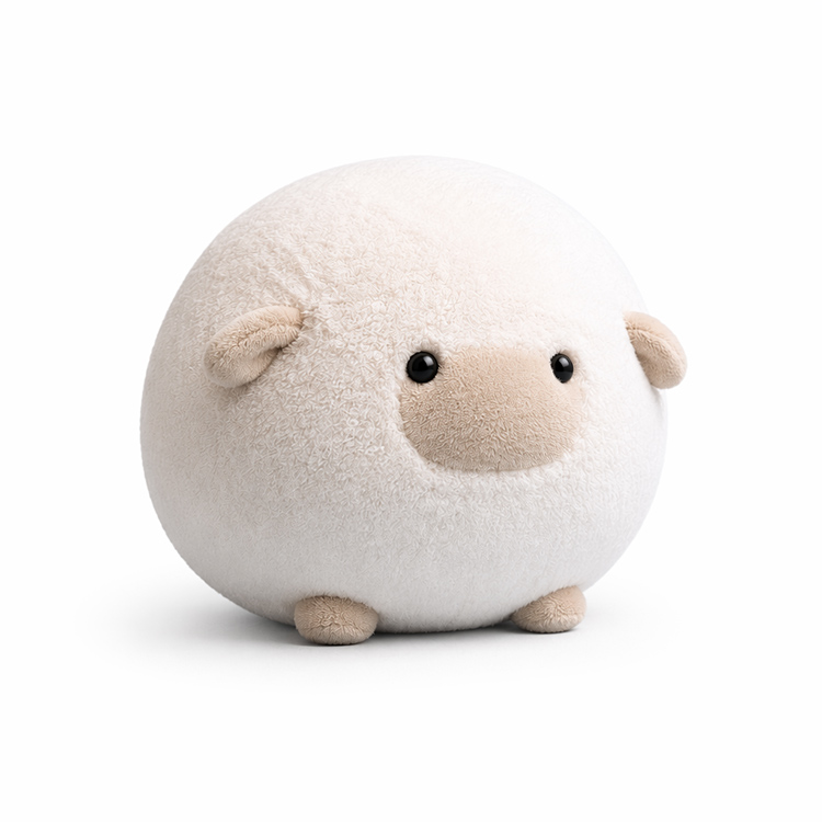 Marshmallow stil runda får plyschleksak